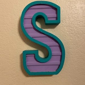 Letter s wall decor